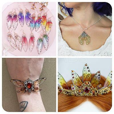 DIY Butterfly Wing Earrings Making Kit DIY-TA0003-73-1
