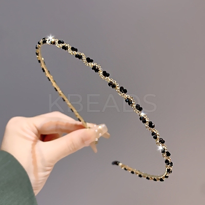 Alloy Rhinestone Hair Bands PW-WGAD6DB-02-1