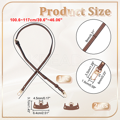 Adjustable Cowhide Bag Handles PURS-WH0005-65LG-1