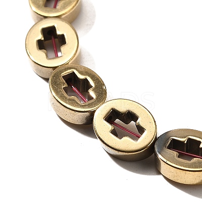 Electroplated Synthetic Non-magnetic Hematite Beads Strands G-L613-Z01-02F-1
