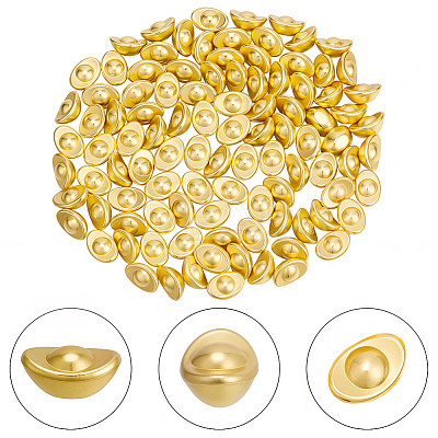 100Pcs Zinc Alloy Ingots/Gold Bars Display Decorations DJEW-SP0001-30-1