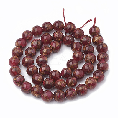 Natural Chalcedony Beads Strands G-S333-10mm-014D-1