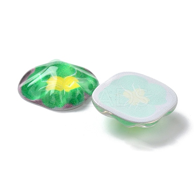 Oil Painting Style Resin Cabochons CRES-P019-01B-1