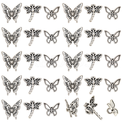 120Pcs 3 Styles Tibetan Style Alloy Spacer Beads FIND-SC0020-11A-1