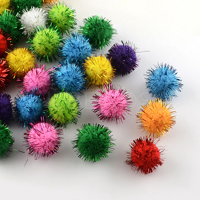 Handmade DIY Doll Craft Pom Pom Yarn Pom Pom Balls AJEW-R046-1.5cm-M-1