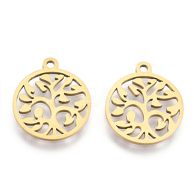 Ion Plating(IP) 201 Stainless Steel Pendants STAS-S105-JN890G-1