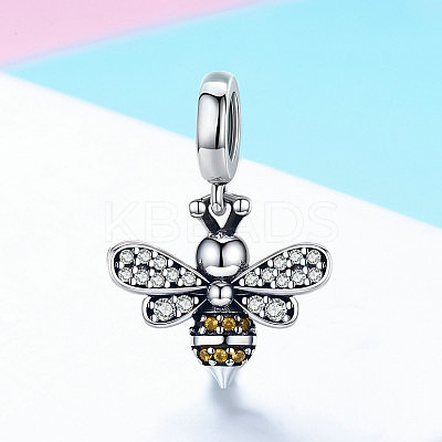 Thailand 925 Sterling Silver European Dangle Charms STER-FF0007-013AS-1