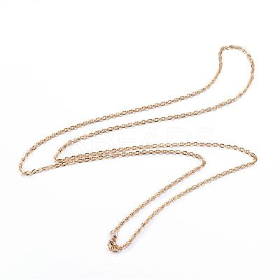 304 Stainless Steel Cable Chain Necklaces NJEW-P147-07-1