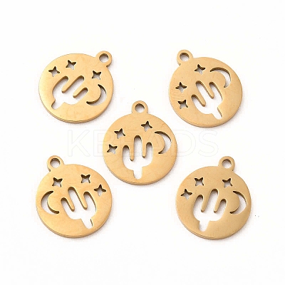201 Stainless Steel Charms STAS-E188-10G-1