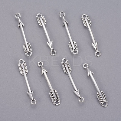 Tibetan Style Alloy Arrow Links connectors TIBE-3497-AS-LF-1