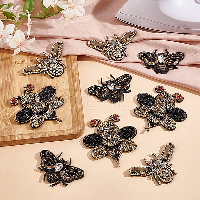 6Pcs 3 Styles Rhinestone Applqiues PATC-MA0001-13-1