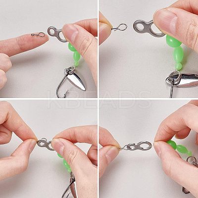270Pcs 9 Style 304 Stainless Steel Fly Hook Lure Snap FIND-FH0002-95-1