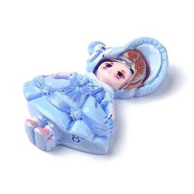 Cartoon Girls Opaque Resin Decoden Cabochons RESI-S392-04B-02-1