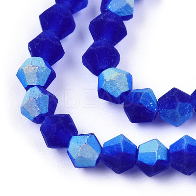 Imitate Austrian Crystal Bicone Frosted Glass Beads Strands GLAA-F029-TM2mm-A06-1