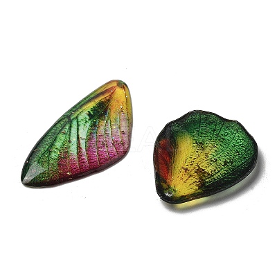 4Pcs Transparent Epoxy Resin Butterfly Wings Pendants RESI-C057-05A-1