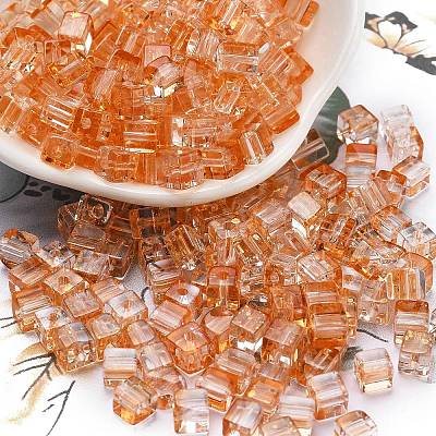 Spray Painted Glass Seed Beads SEED-A034-01C-1