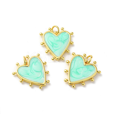 Rack Plating Brass Enamel Pendants KK-D074-03G-06-1