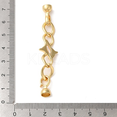 Star Brass Fold Over Clasps KK-A227-30G-1