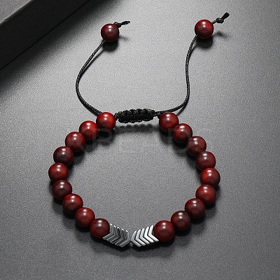 Ethnic Style Round Wood Men's Braided Bead Bracelets YO2392-3-1