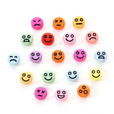 Opaque Acrylic Beads MACR-YW0001-22F-1