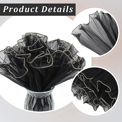 Wrinkled Wavy Gauze Yarn Flower Bouquets Wrapping Packaging DIY-CY0001-78C-1