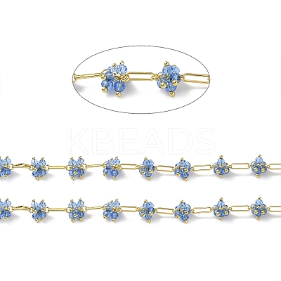Rack Plating Real 18K Gold Plated Brass Oval Link Chains CHS-D036-02G-04-1
