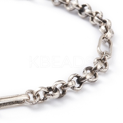 Brass Figaro Chain Bracelets BJEW-H537-01AS-1