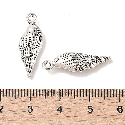 Spiral Shell Tibetan Style Alloy Pendants TIBEP-R344-40AS-LF-1