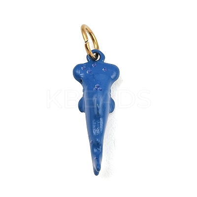 Spray Painted 304 Stainless Steel Pendants SA-CBA4A21-01G-B-1