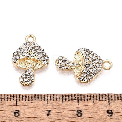 Rack Plating Alloy Rhinestone Pendants PALLOY-T091-26A-G-1