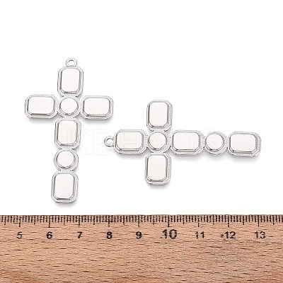 304 Stainless Steel Religion Cross Big Pendants STAS-T067-41P-1