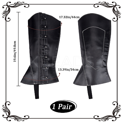 Imitation Leather Pirate Boot Covers AJEW-WH20020-020B-02-1