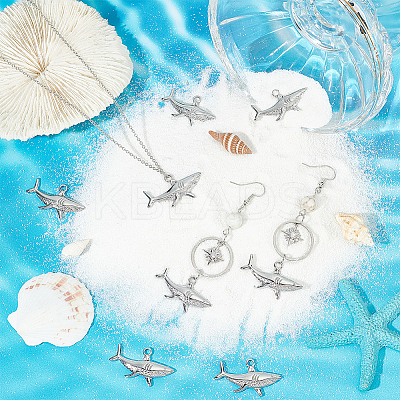 12Pcs 304 Stainless Steel Pendants STAS-UN0050-48P-1