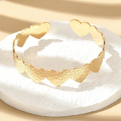 304 Stainless Steel Cuff Bangles for Women LS-BJEW-B120-02G-02-1