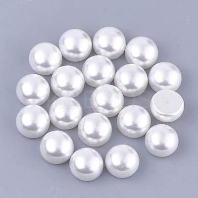 ABS Plastic Imitation Pearl Beads OACR-Q175-10mm-01-1