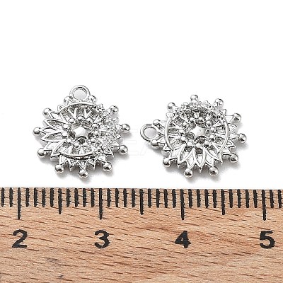 Rack Plating Brass Micro Pave Cubic Zirconia Pendants KK-K333-95P-1