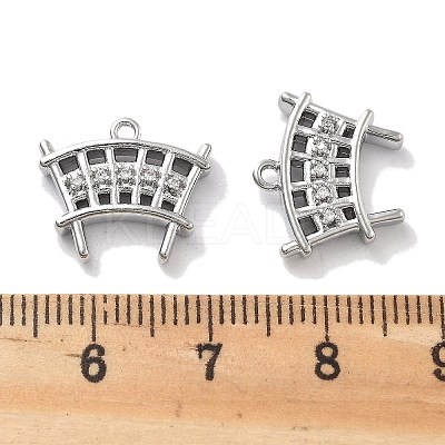 Brass Micro Pave Cubic Zirconia Charms KK-M102-54P-1