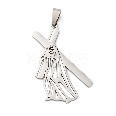 201 Stainless Steel Pendants STAS-V013-15P-1
