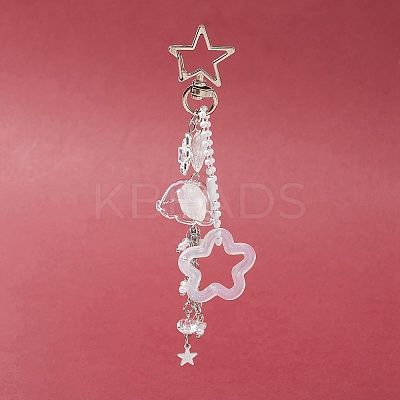 Acrylic & Glass Pendant Keychains KEYC-FZ00002-1