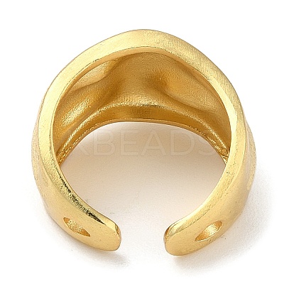 Rack Plating Brass Cuff Finger Rings for Women RJEW-C114-13I-G-1