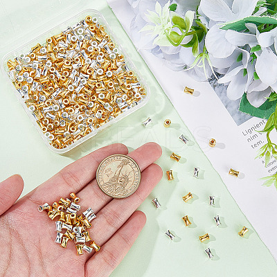 400Pcs 2 Colors Alloy Beads FIND-SP0002-39B-1