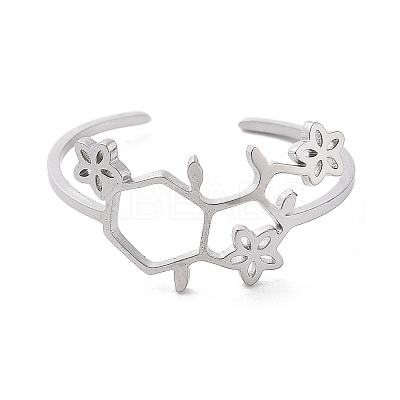 304 Stainless Steel Cuff Rings RJEW-Q002-02P-1