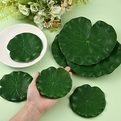 Artificial EVA Foam Lotus Leaf & Flower AJEW-SP0003-26C-1
