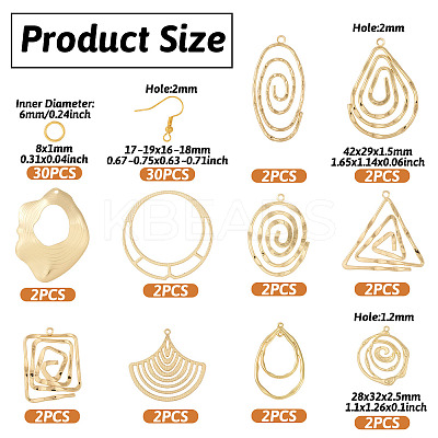 DIY Geometry Earring Making Kit DIY-TA0005-30-1