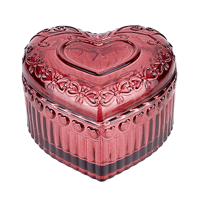 Heart Shaped Glass Jewelry Storage Boxes DIY-WH0899-48B-1