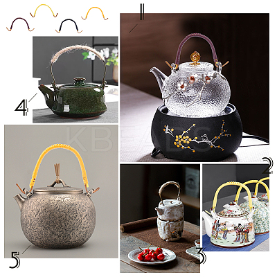 8Pcs 4 Colors Plastic Teapot Handle FIND-PH0003-41-1
