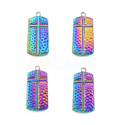 Ion Plating(IP) 201 Stainless Steel Pendants STAS-N098-235M-1