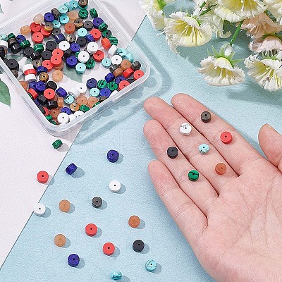 160Pcs 8 Style Natural & Synthetic Mixed Gemstone Beads G-NB0003-43-1