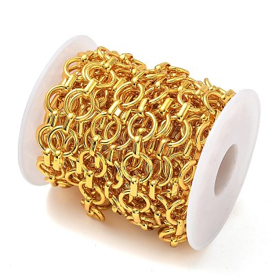 Rack Plating Brass Oval Link Chains CHC-N009-01G-1
