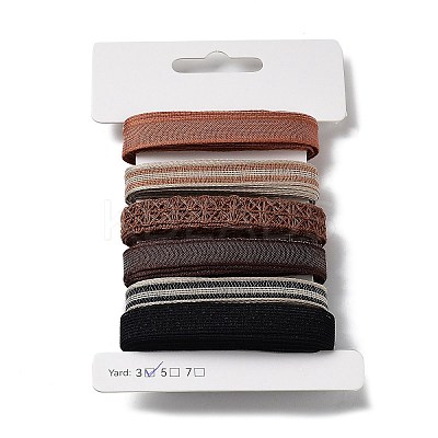18 Yards 6 Styles Polyester Ribbon SRIB-C001-D01-1